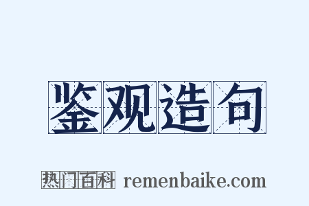 鉴观造句是什么意思的图片